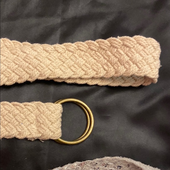 Vintage Elegant Cream and Silver Braided Belt Set - Picture 10 of 16